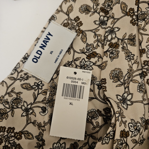 Old Navy Floral Maxi Dress Womens XL NWT Cottagecore Peasant Prairiecore Fall - Picture 4 of 11